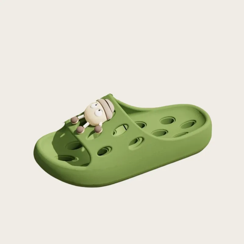 YUZHAOLIN Bathroom Bathing Slippers, Indoor Slip Resistant, Quick Dry, Cartoon Couple Slippers-1