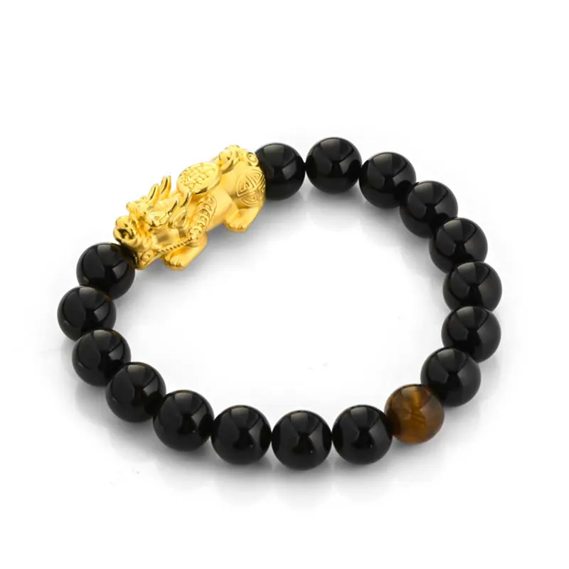 LONGFENGYUAN Obsidian Bracelets Men's-2