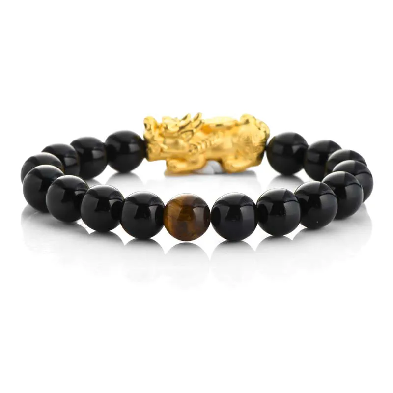 LONGFENGYUAN Obsidian Bracelets Men's-1