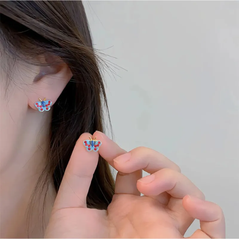 ZWU Alloy Stud Earrings Women's-6