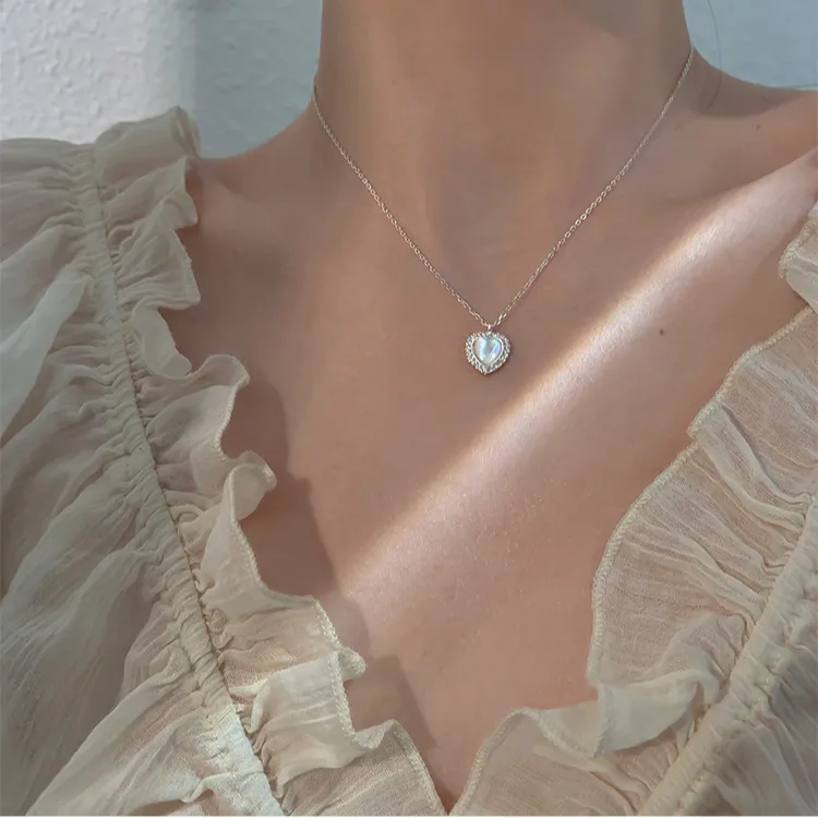 VXSAX S925 Silver Necklaces Women's-2