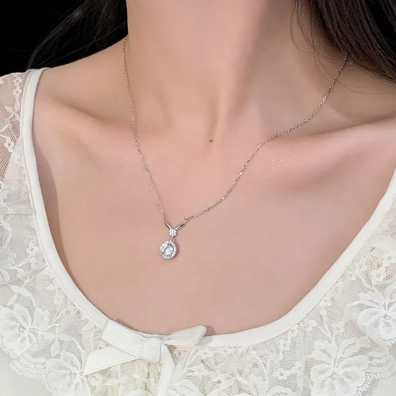 VXSAX S925 Silver Necklaces Women's-5