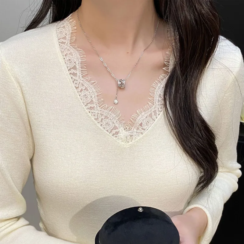 VXSAX S925 Silver Necklaces Women's-3