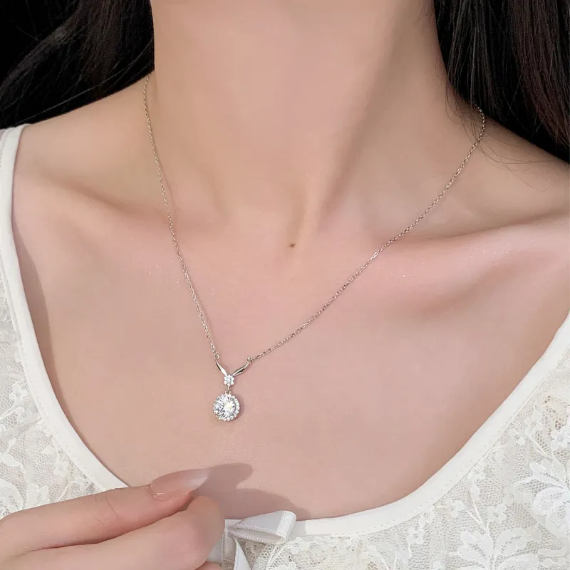 VXSAX S925 Silver Necklaces Women's-3