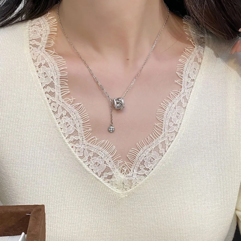 VXSAX S925 Silver Necklaces Women's-2