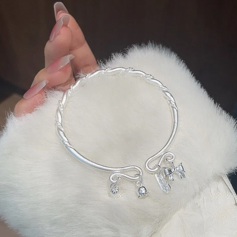 VXSAX 999 Fine Silver Bangles Women's Silver-1