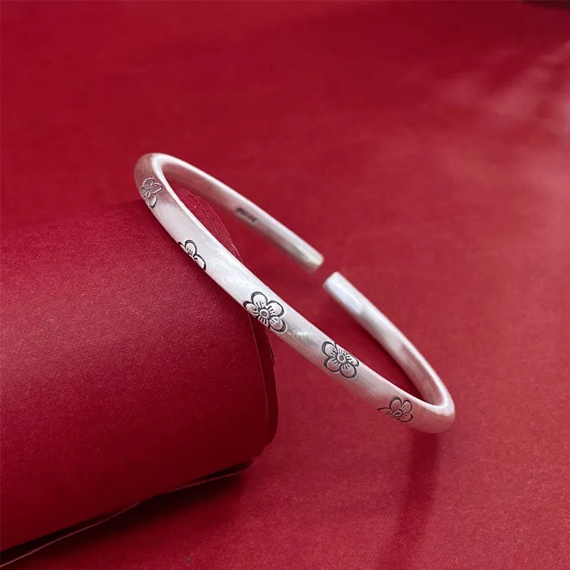 VXSAX S999 Fine Silver Sterling Silver Bracelets Women's-2