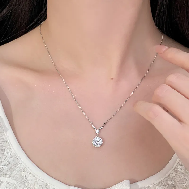 VXSAX S925 Silver Necklaces Women's-4