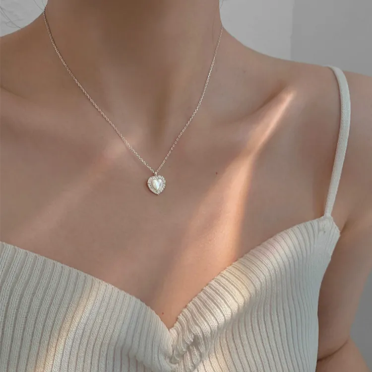 VXSAX S925 Silver Necklaces Women's-3