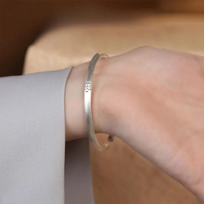 VXSAX S999 Fine Silver Sterling Silver Bracelets Women's-3