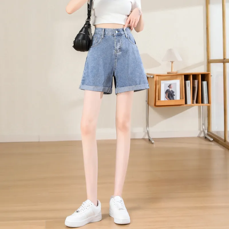 ORIGIN Denim Shorts Women's Blue-4