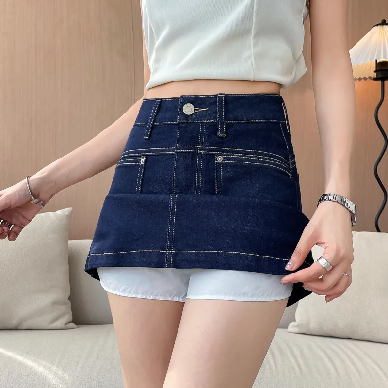 ORIGIN Denim Short Skirts Women's-4