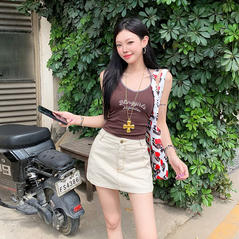 ORIGIN 2025 Summer Fitted Denim Short Skirts Women's-7