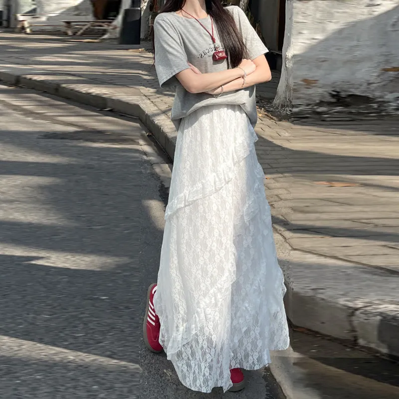 ORIGIN Casual Long Skirt Women's-11