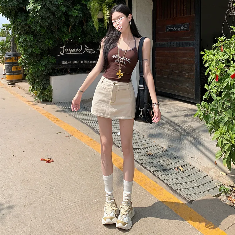 ORIGIN 2025 Summer Fitted Denim Short Skirts Women's-8
