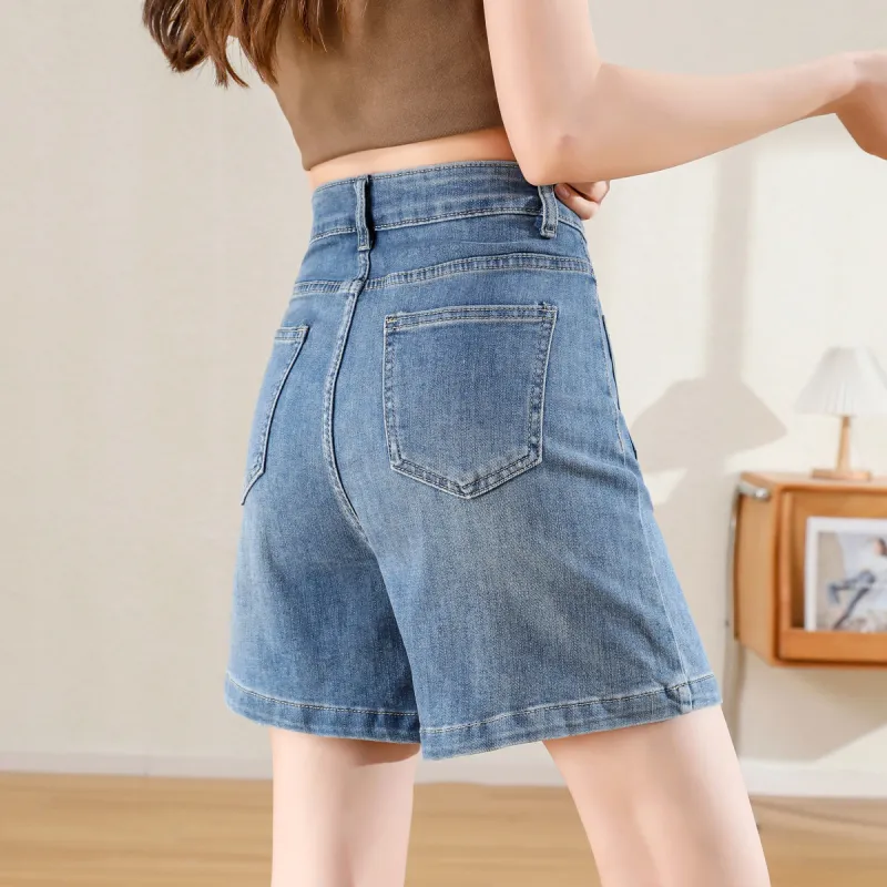 ORIGIN Denim Shorts Women's Blue-4