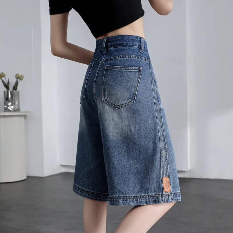 ORIGIN Denim Shorts Women's Vintage Blue-4