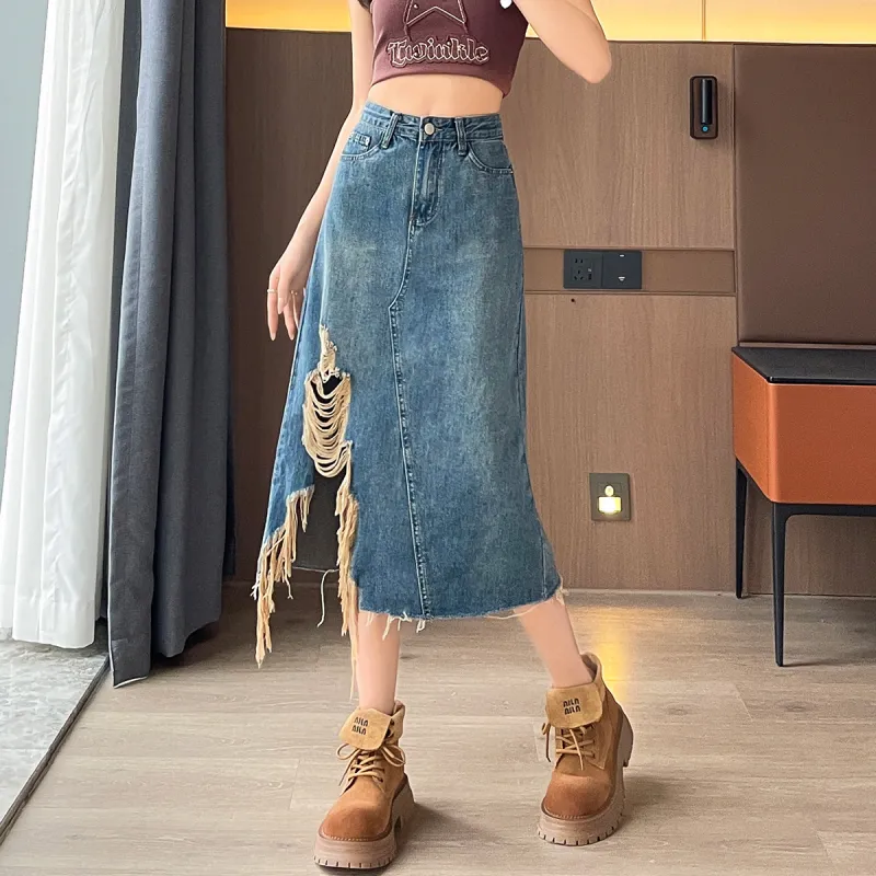 ORIGIN Denim Long Skirt Women's-3