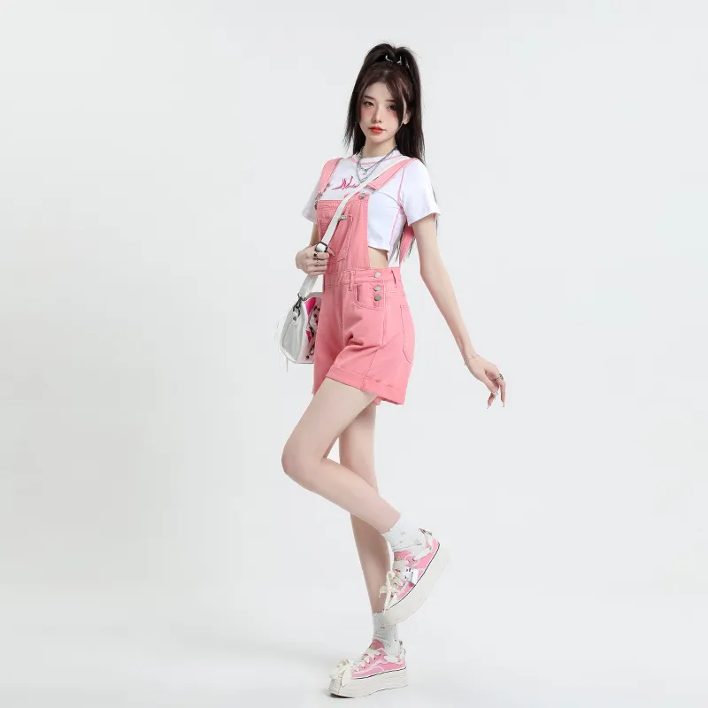 ORIGIN Denim Shorts Women's Pink-3