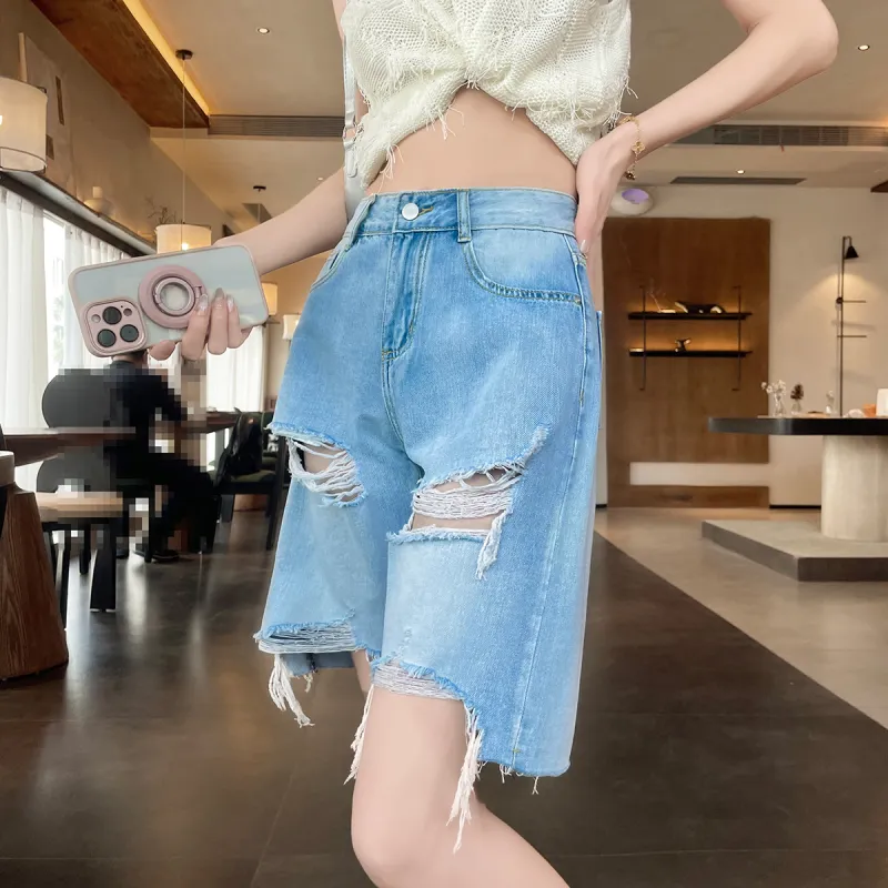 ORIGIN Denim Shorts Women's Light Blue-2