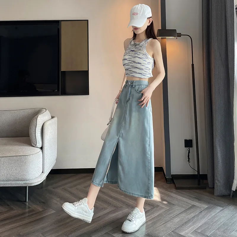 ORIGIN Denim Long Skirt Women's-3