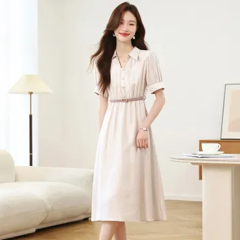 ORIGIN Short Sleeved Dress Women's Light Pink