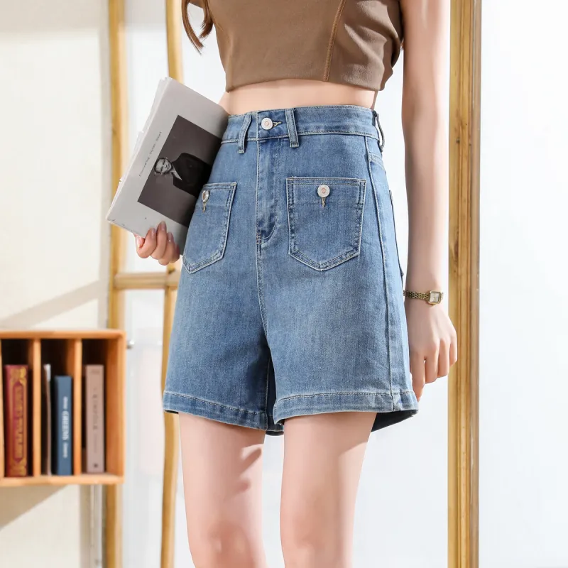 ORIGIN Denim Shorts Women's Blue-2
