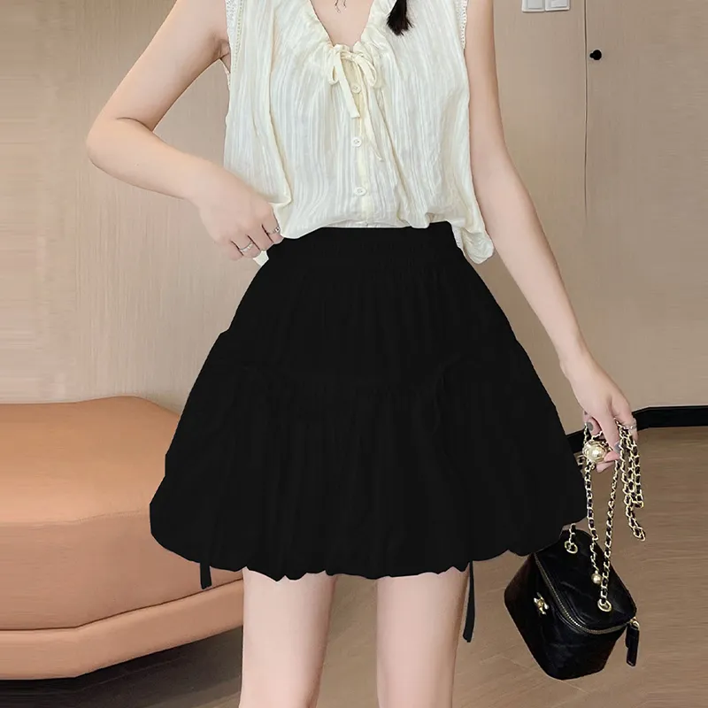 ORIGIN Casual Short Skirts Women's Black-2