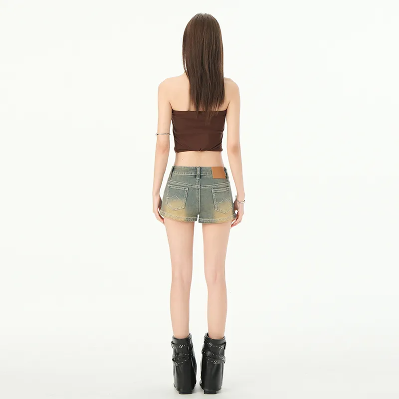ORIGIN Denim Shorts Women's Nostalgic Blue-6