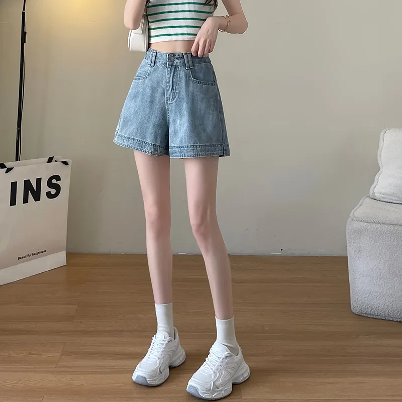 ORIGIN Denim Shorts Women's Light Blue-3