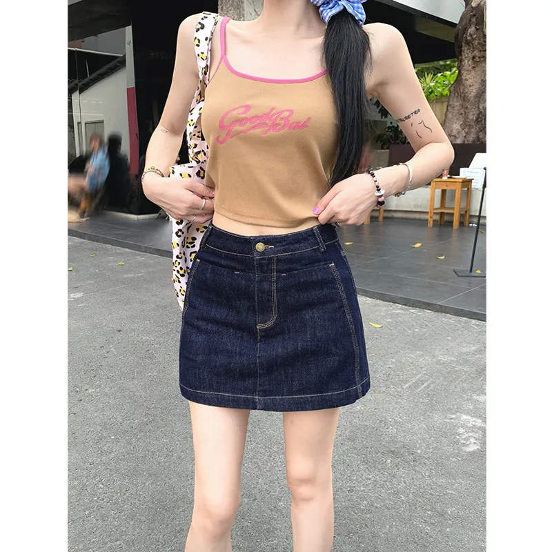 ORIGIN 2025 Summer Fitted Denim Short Skirts Women's-1