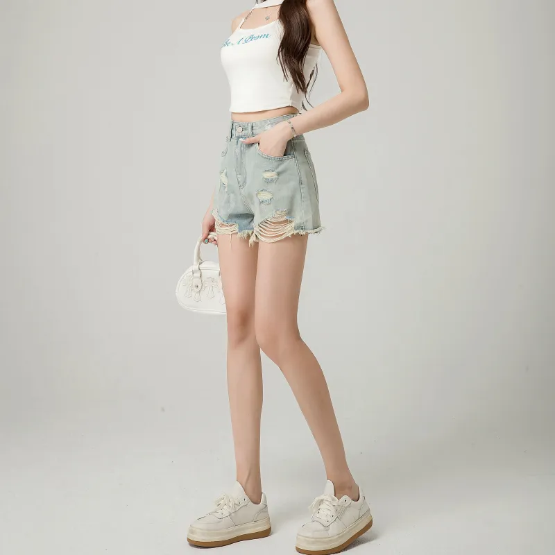 ORIGIN Denim Shorts Women's Light Blue-3