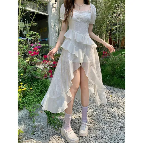 ORIGIN Short Sleeved Dress Women's White
