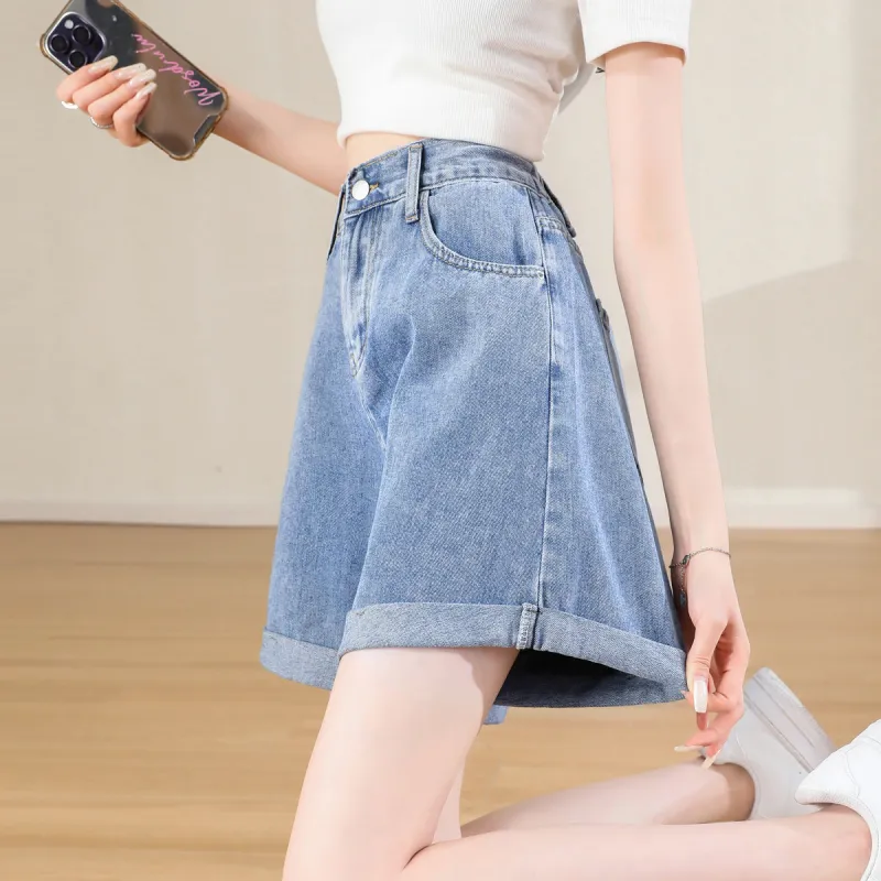 ORIGIN Denim Shorts Women's Blue-3