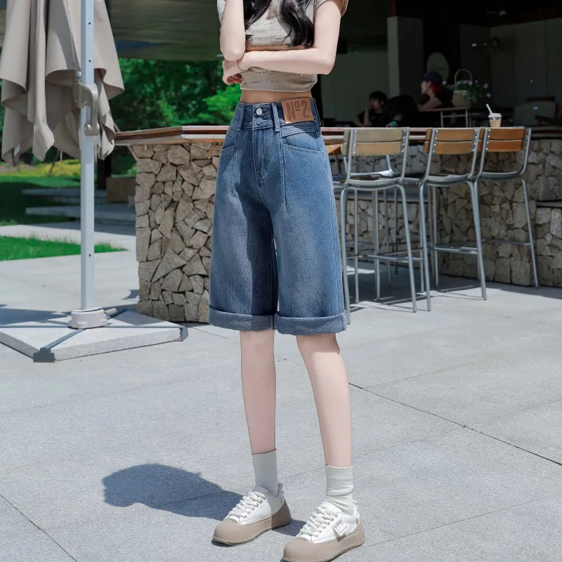 ORIGIN Denim Shorts Women's Nostalgic Blue-4