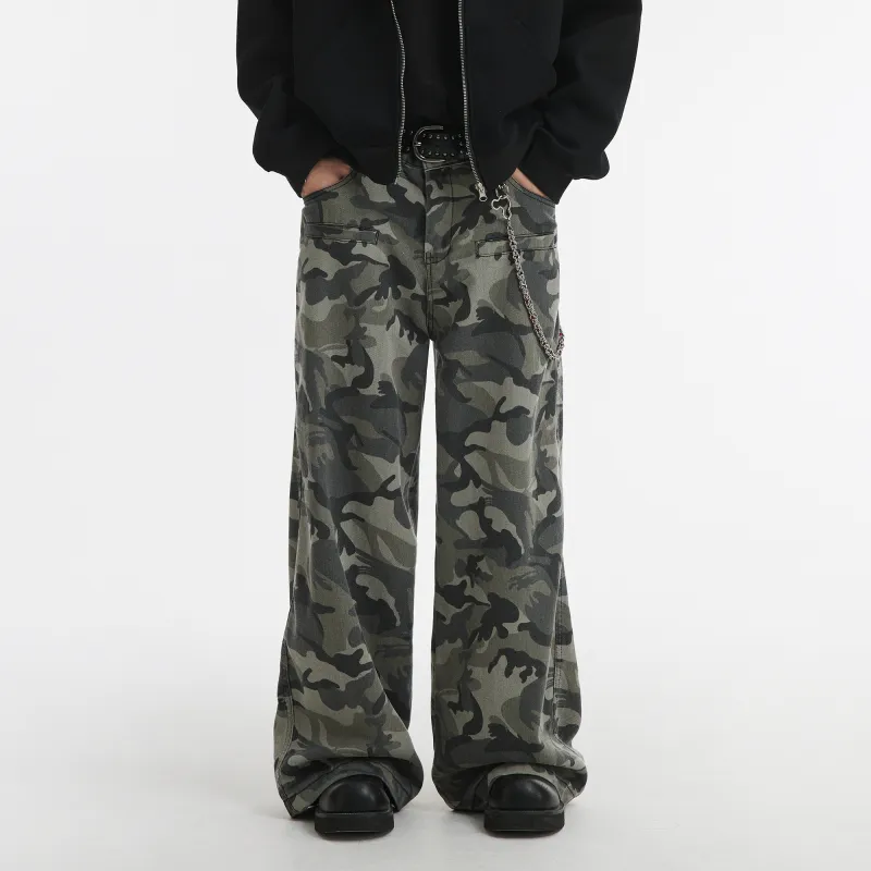 NANDCHN Jeans Unisex Camouflage-2