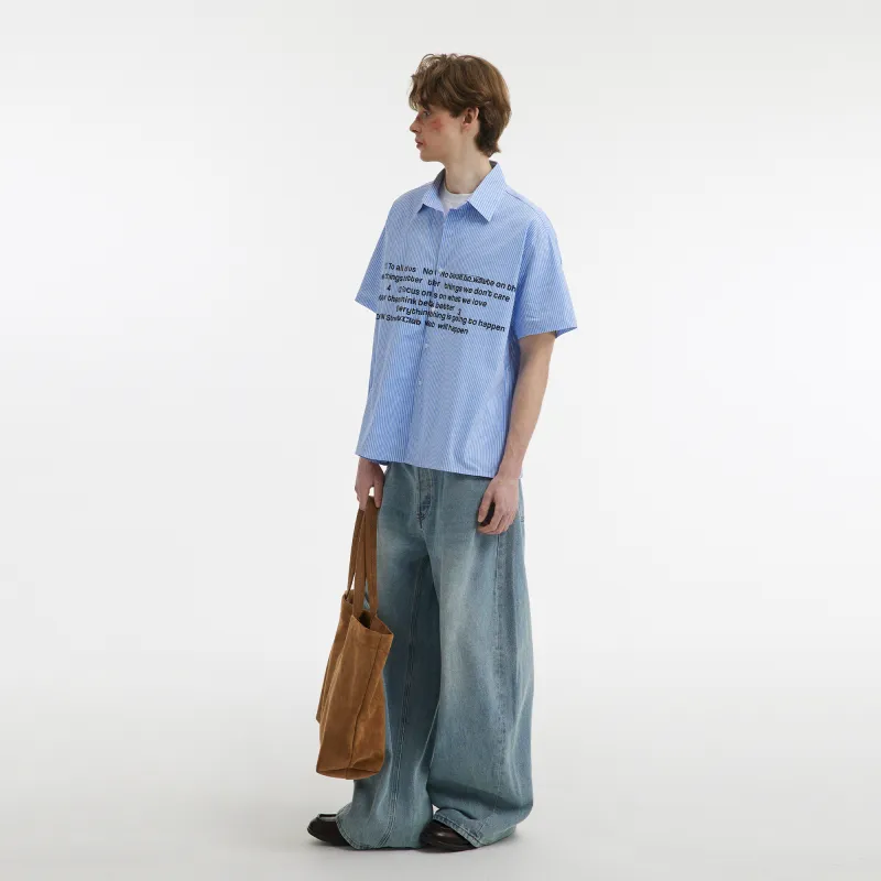 NANDCHN Shirt Unisex Light Blue-5