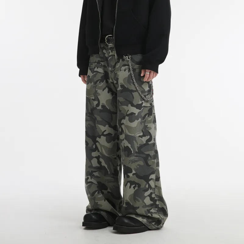 NANDCHN Jeans Unisex Camouflage-4