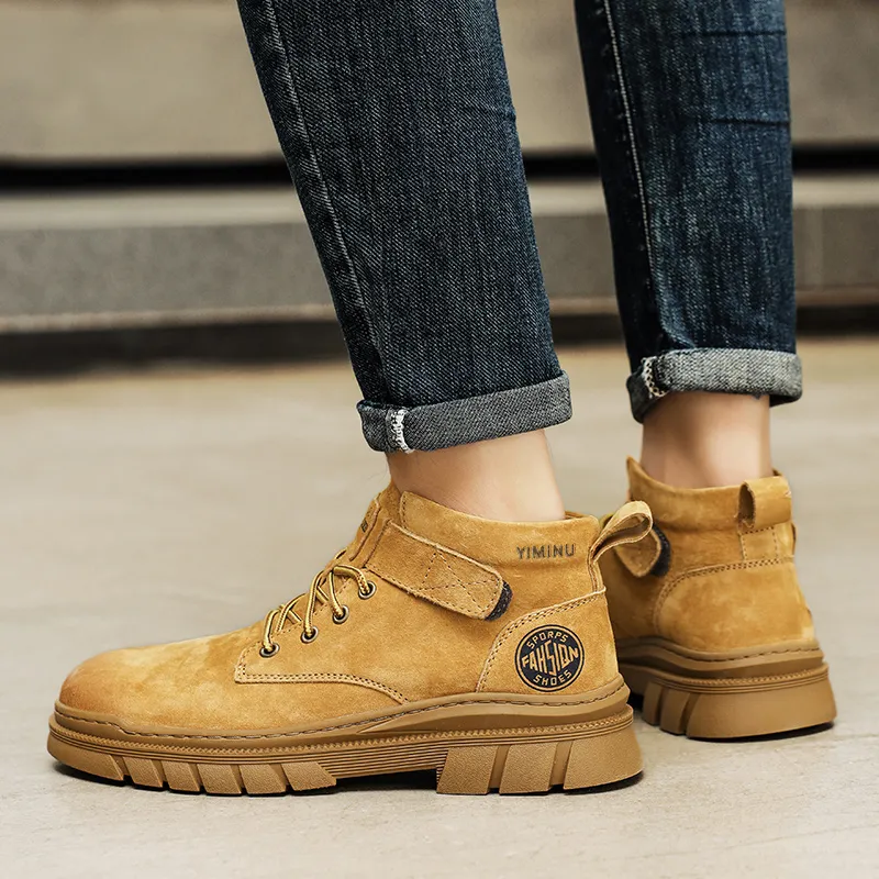 Eminu Martin Boots Men Yellow-6