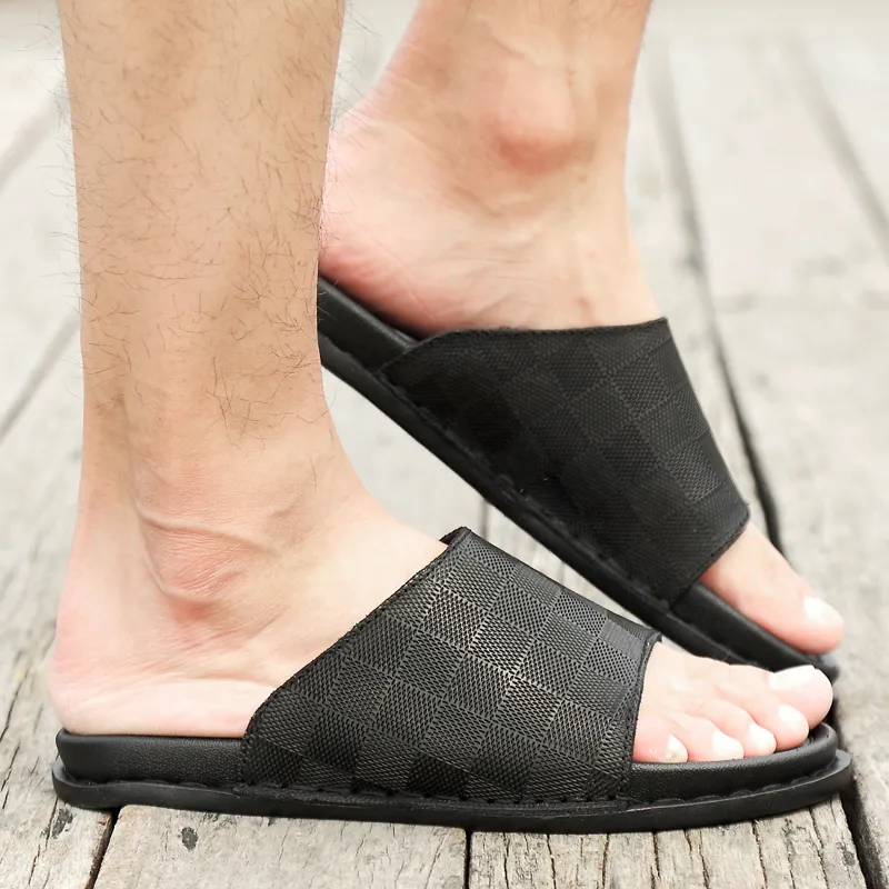 Eminu Rubber Sole Slip Resistant Slide Slippers Men's-2