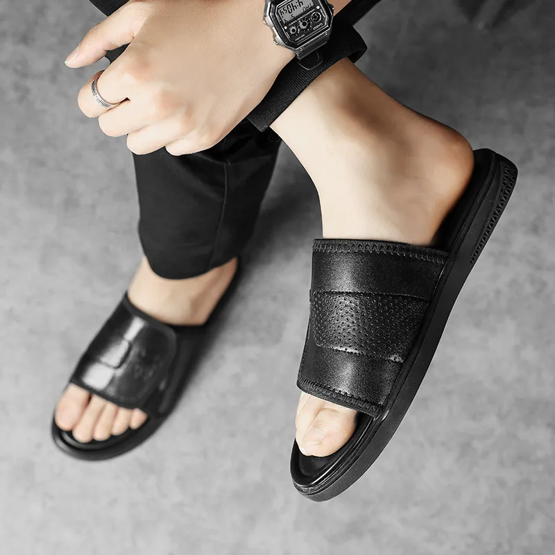 Eminu Slide Slippers Men's Black-4
