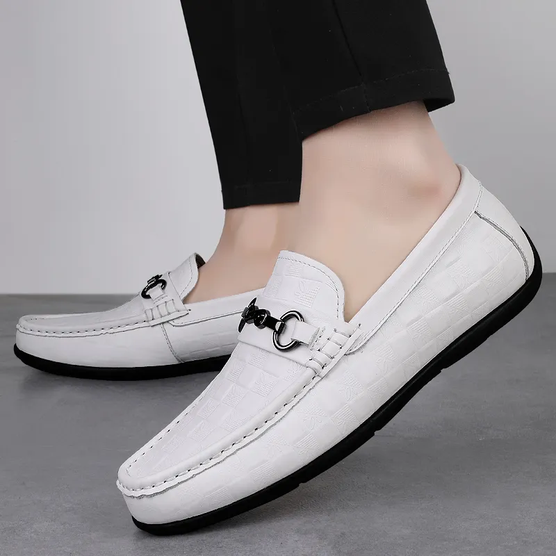 Eminu Men's Casual Shoes Men Low Top Black/White-4