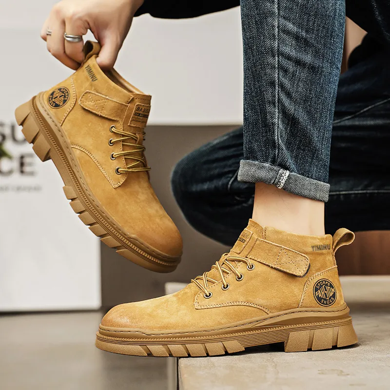 Eminu Martin Boots Men Yellow-7