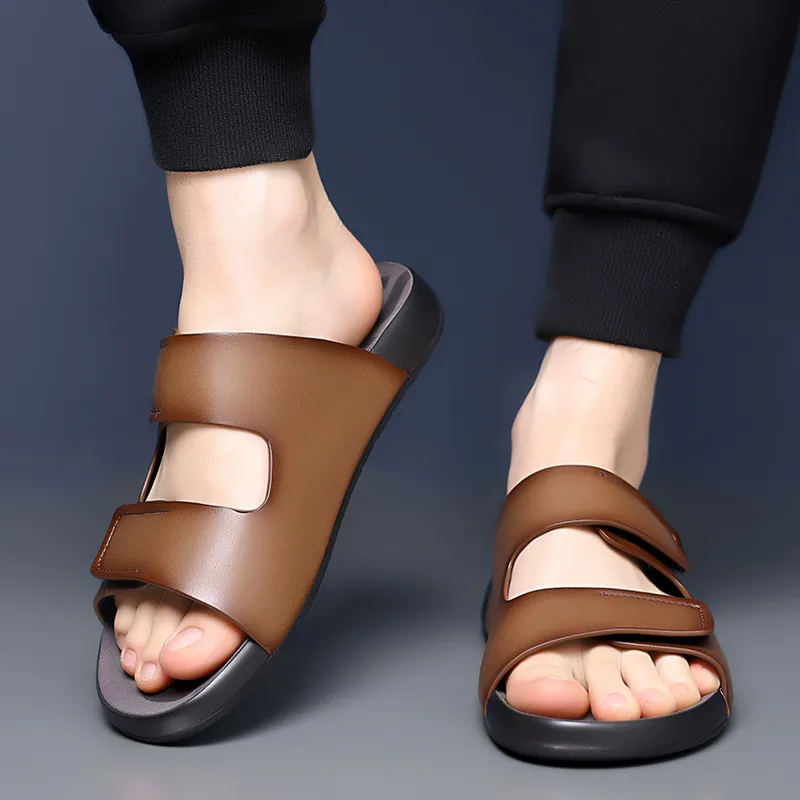 Eminu Rubber Sole Slip Resistant Slide Slippers Men's-7