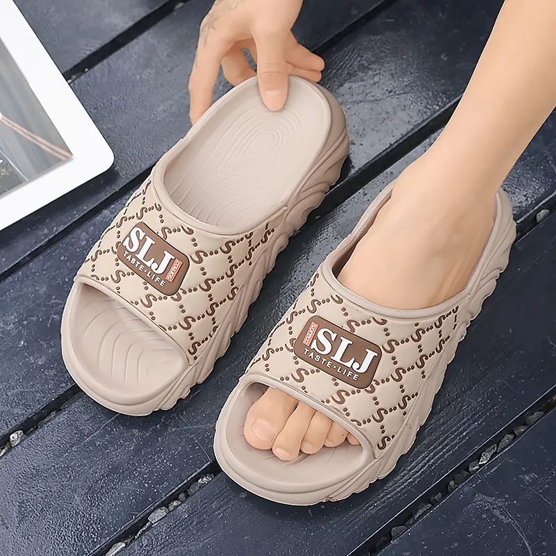 Eminu Rubber Sole Slide Slippers Men's-12