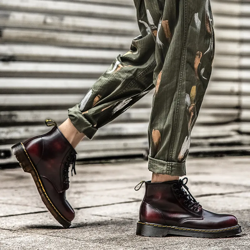 Eminu Martin Boots Unisex Brown/Burgundy-29