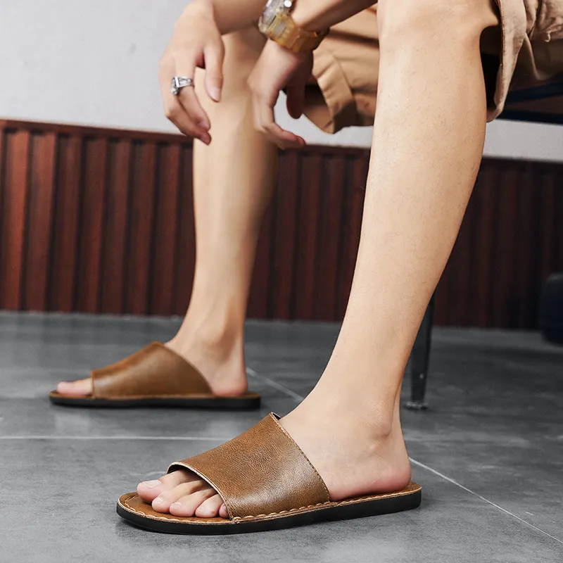 Eminu Rubber Sole Slip Resistant Slide Slippers Men's-8