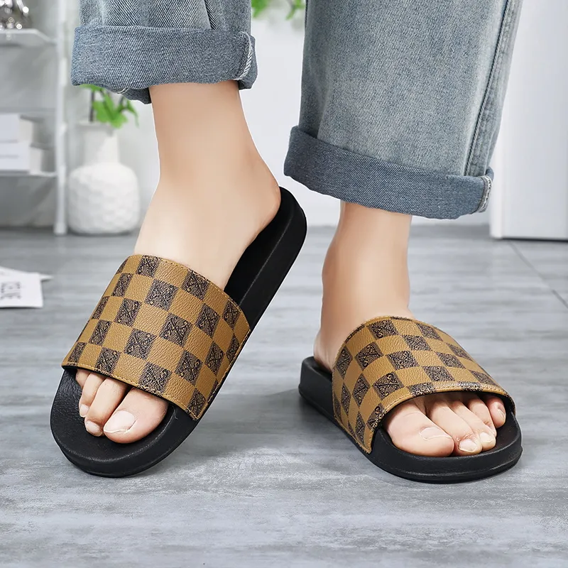 Eminu Rubber Sole Slip Resistant Slide Slippers Men's-29