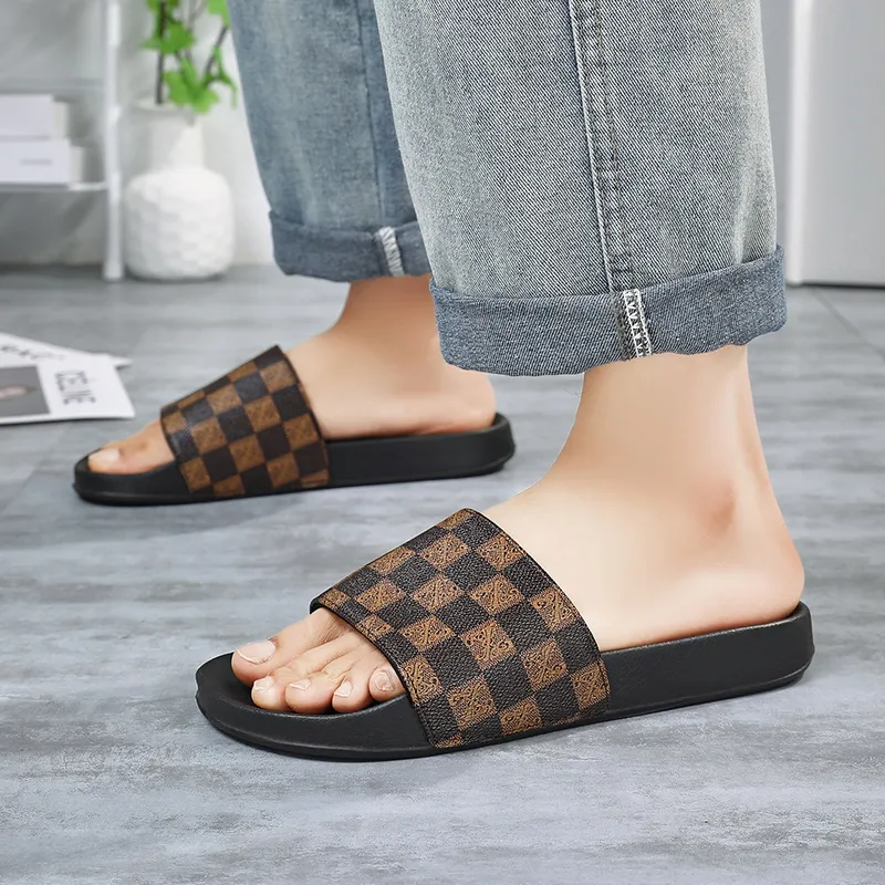 Eminu Rubber Sole Slip Resistant Slide Slippers Men's-22