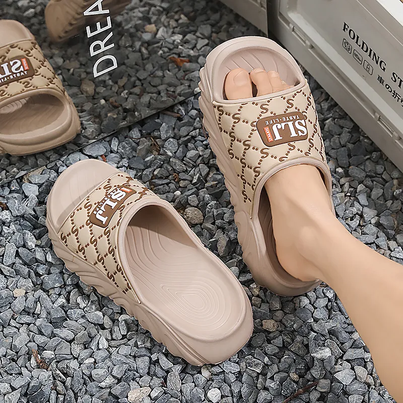 Eminu Rubber Sole Slide Slippers Men's-13